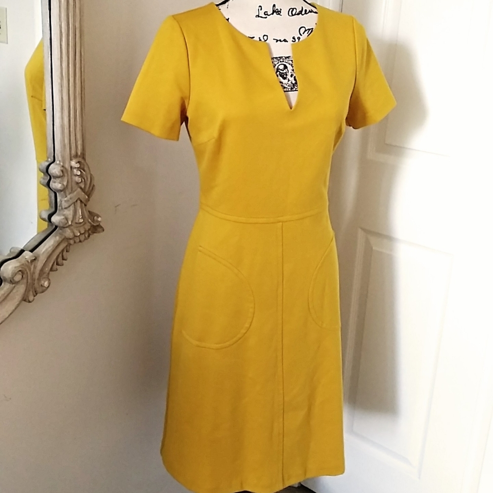 🌻Like New-Boden mustard dress